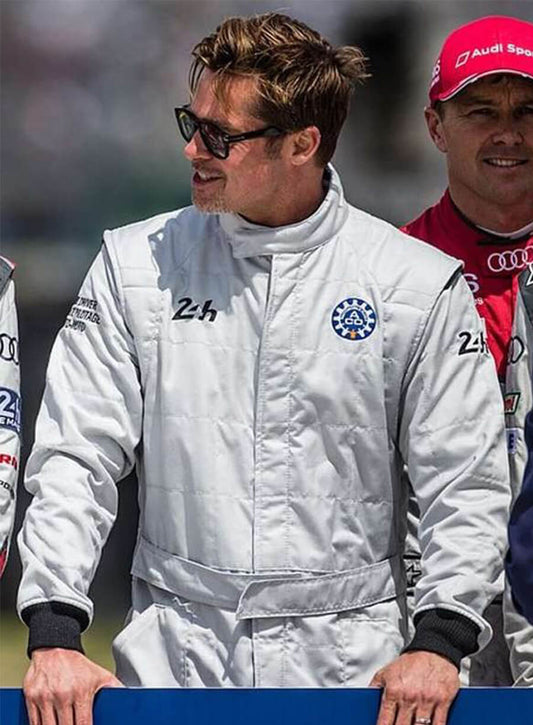 Brad Pitt Sonny Hayes F1 Movie White Jacket