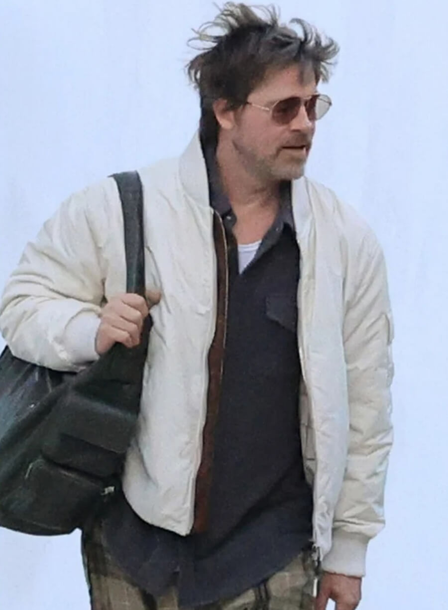 Brad Pitt The Riders 2027 Fred Scully White Jacket 