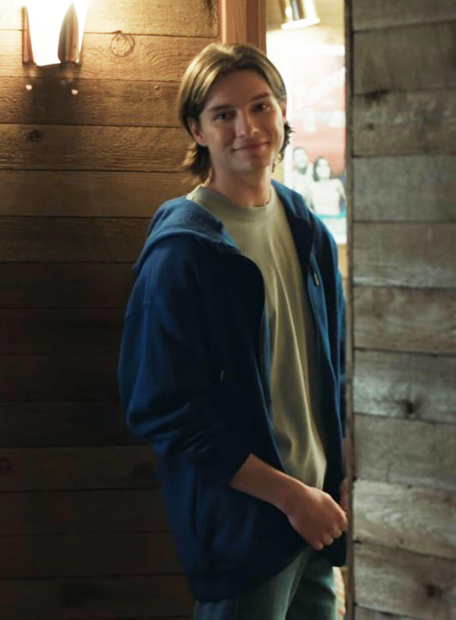 Brandon McEwan Remarkably Bright Creatures Erik Blue Zip-up Hoodie 