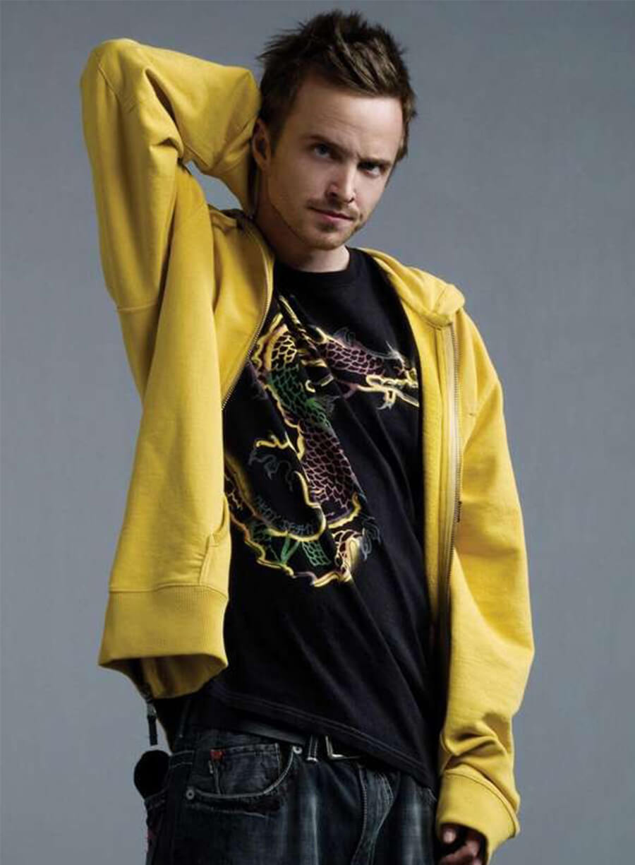 Breaking Bad Aaron Paul Jesse Pinkman Yellow Zipper Hoodie