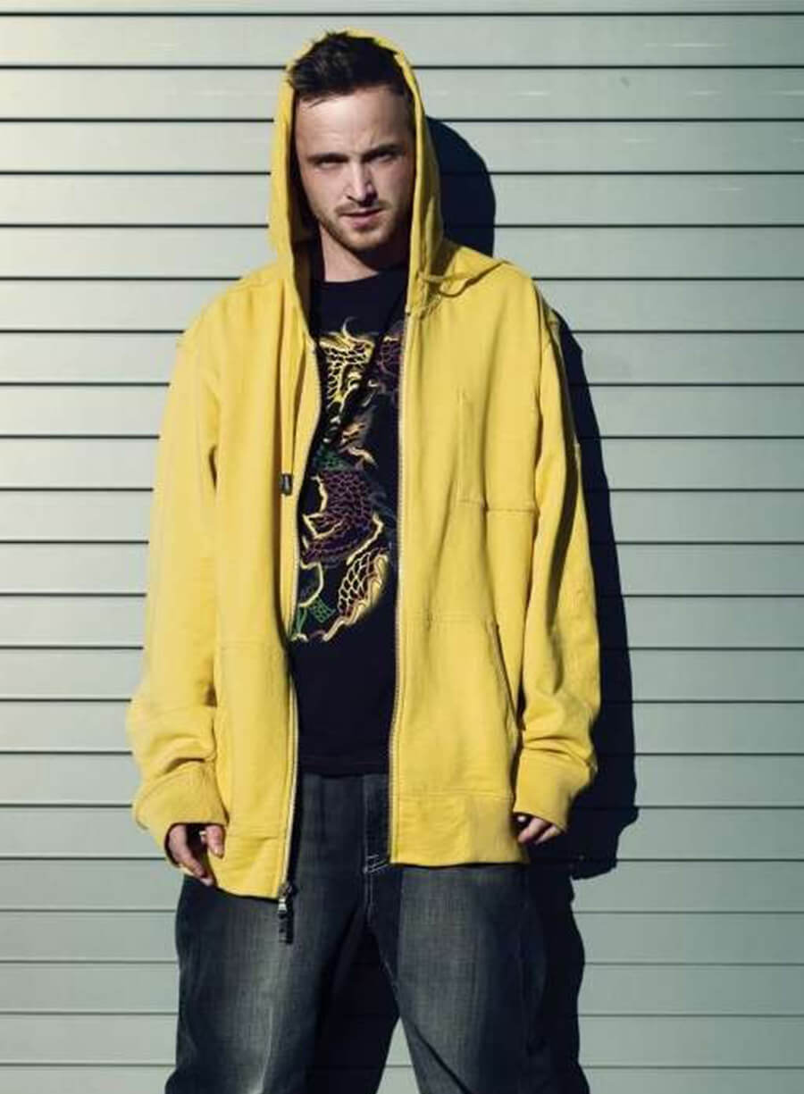 Breaking Bad Aaron Paul Jesse Pinkman Yellow Zipper Hoodie