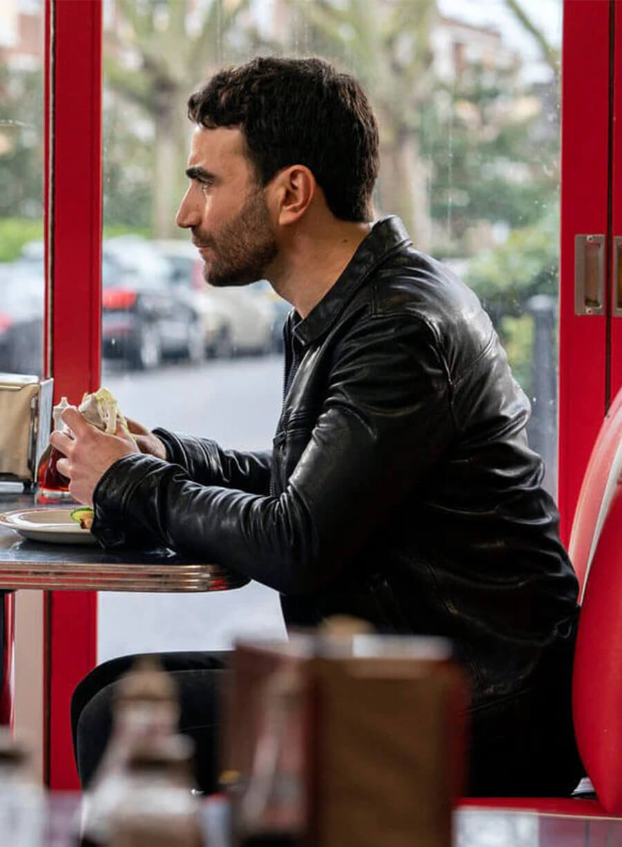 Brett Goldstein Ted Lasso S02 Roy Kent Black Leather Jacket