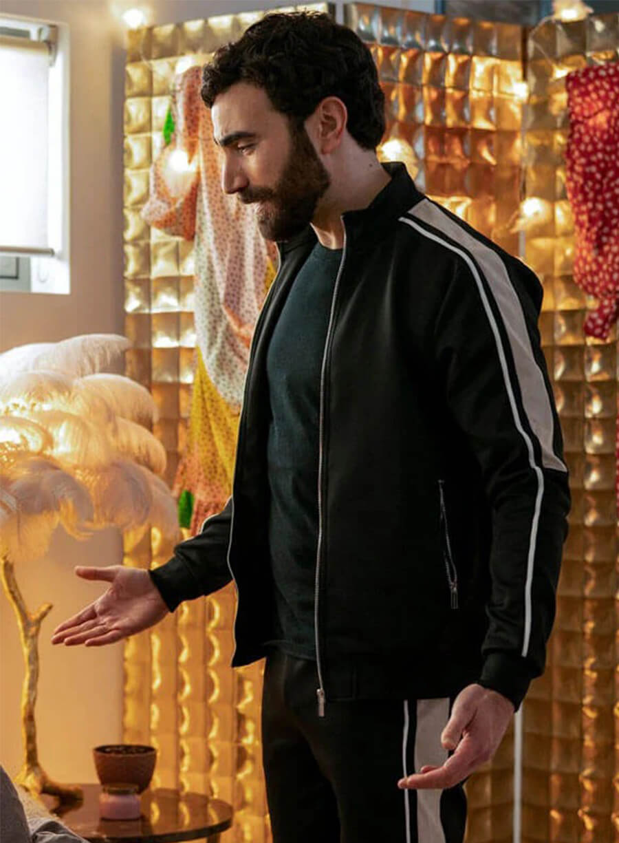 Brett Goldstien Ted Lasso S02 Roy Kent Black Track Jacket