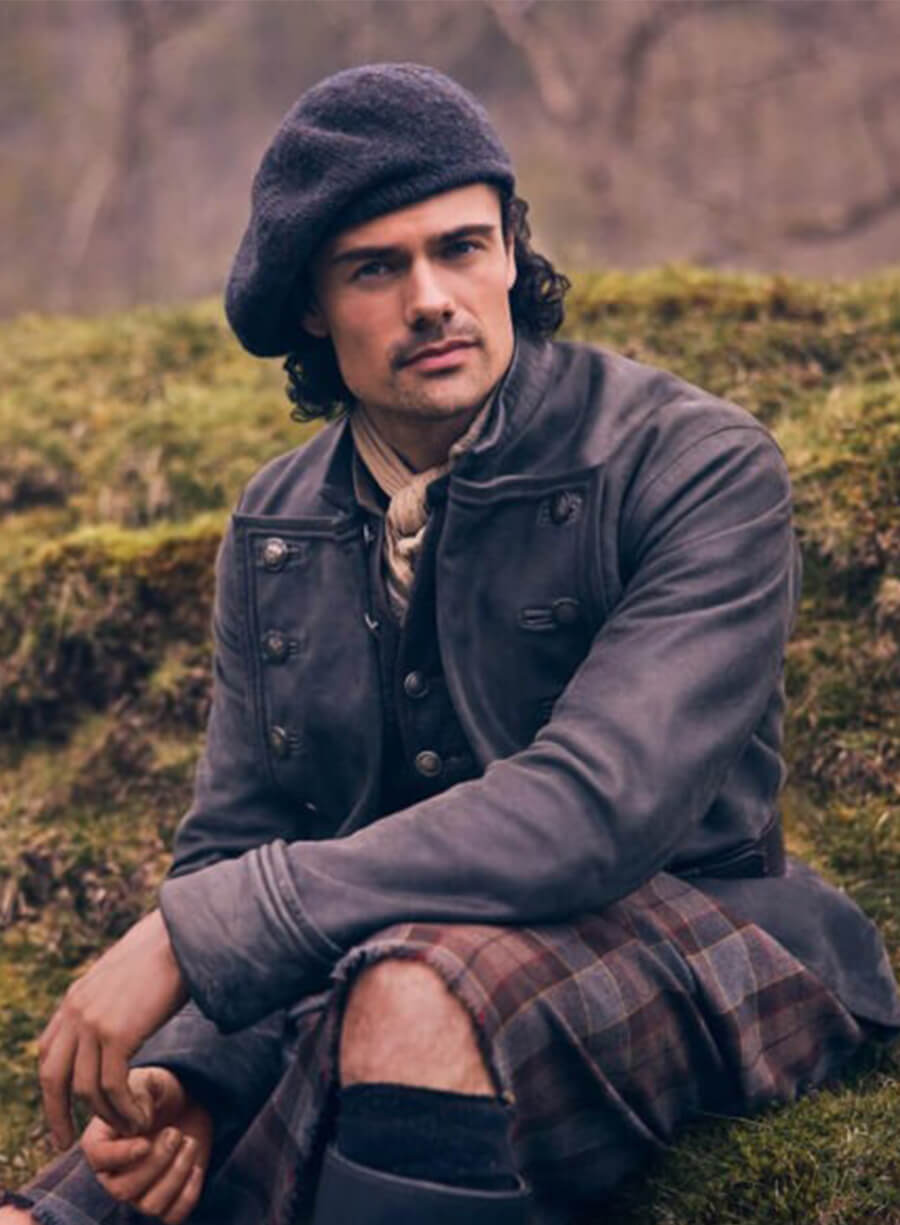 Brian Fraser Outlander Blood of My Blood Black Leather Jacket