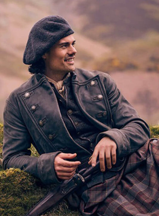 Brian Fraser Outlander Blood of My Blood Black Leather Jacket