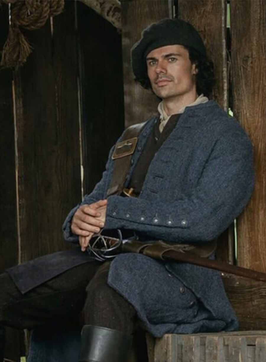 Brian Fraser Outlander Blood of My Blood S01 Blue Wool Jacket