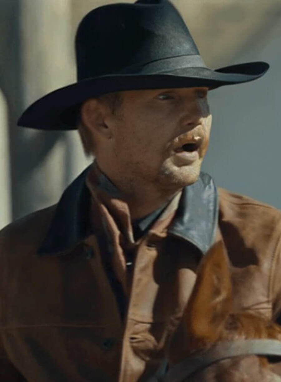 Brian Geraghty Zane Davis 1923 Brown Leather Jacket