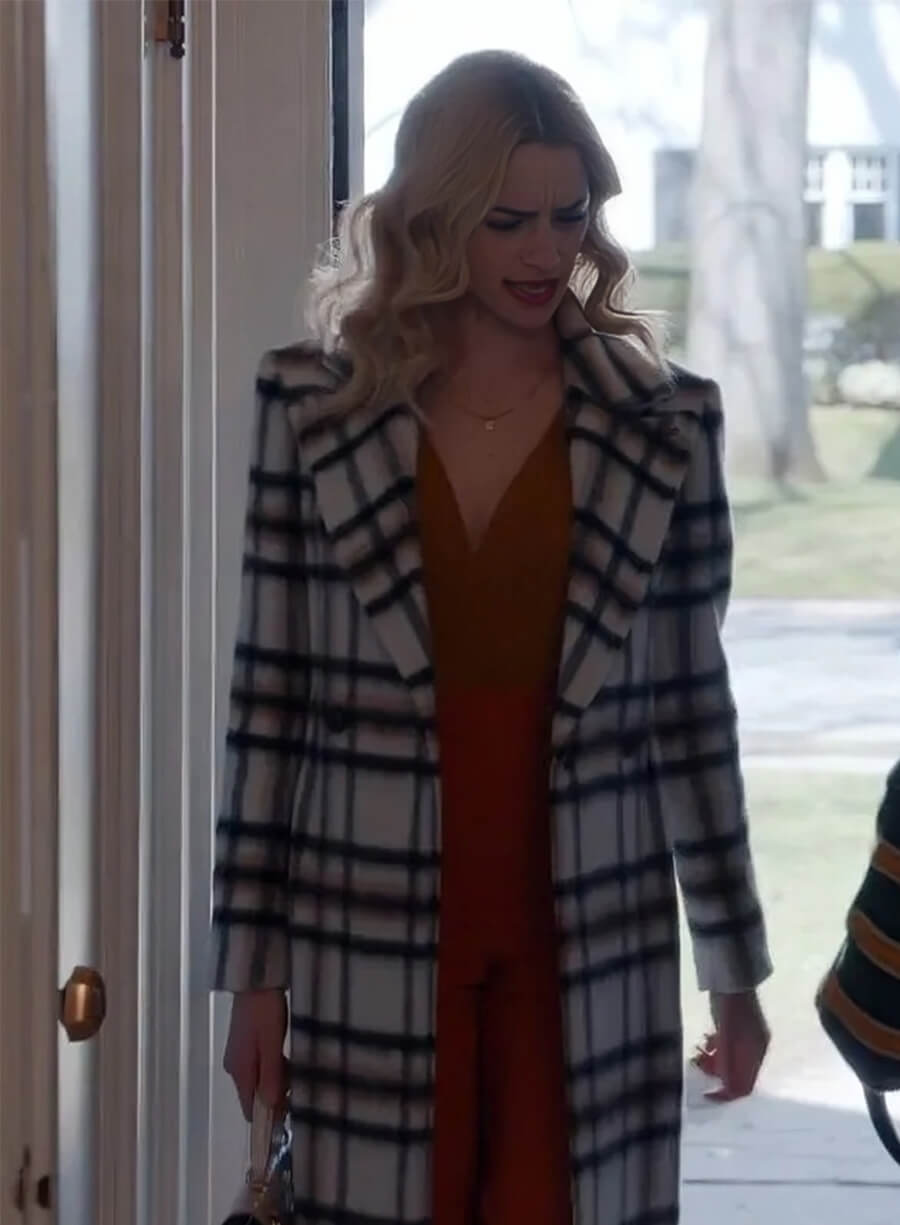 Brianne Howey Ginny & Georgia Miller Plaid Wool Coat