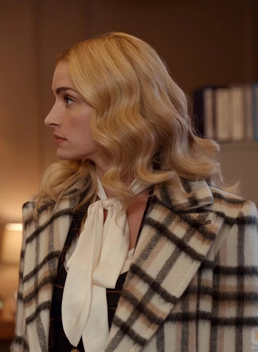 Brianne Howey Ginny & Georgia Miller Plaid Wool Coat