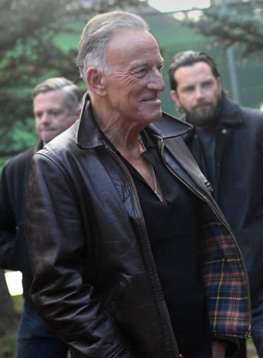 Bruce Springsteen 2025 Brown Leather Jacket
