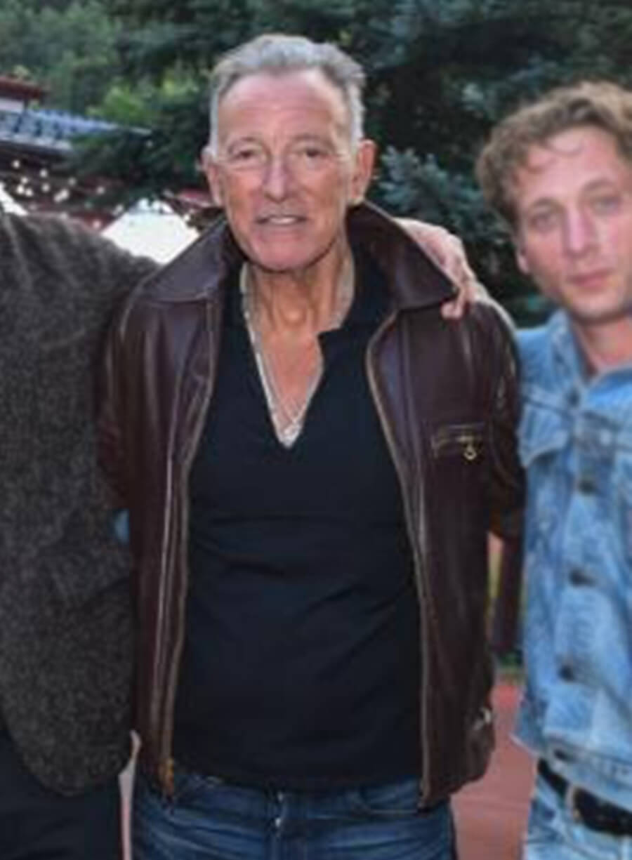 Bruce Springsteen 2025 Brown Leather Jacket