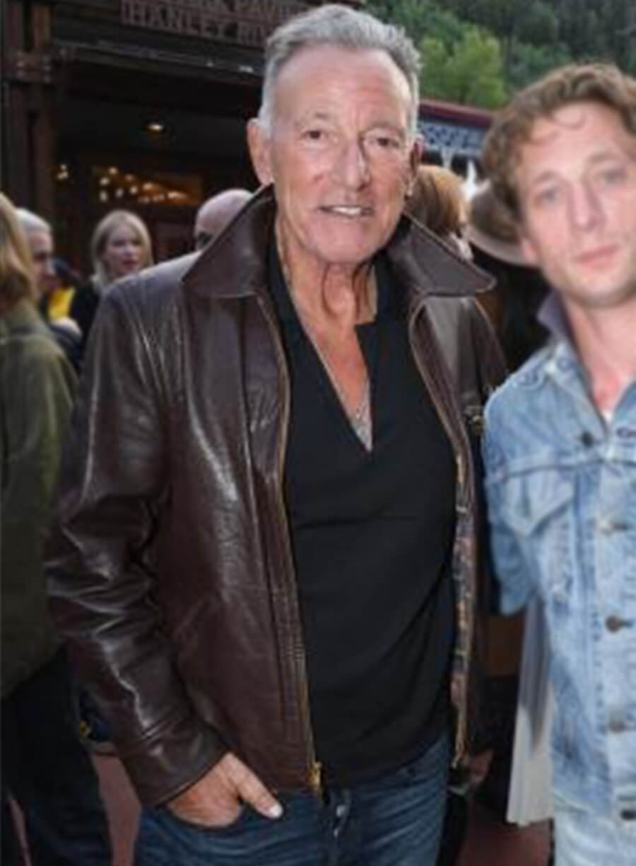 Bruce Springsteen 2025 Brown Leather Jacket