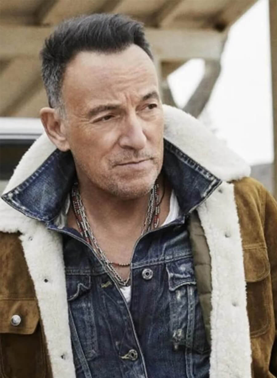 Bruce Springsteen Brown Shearling Jacket