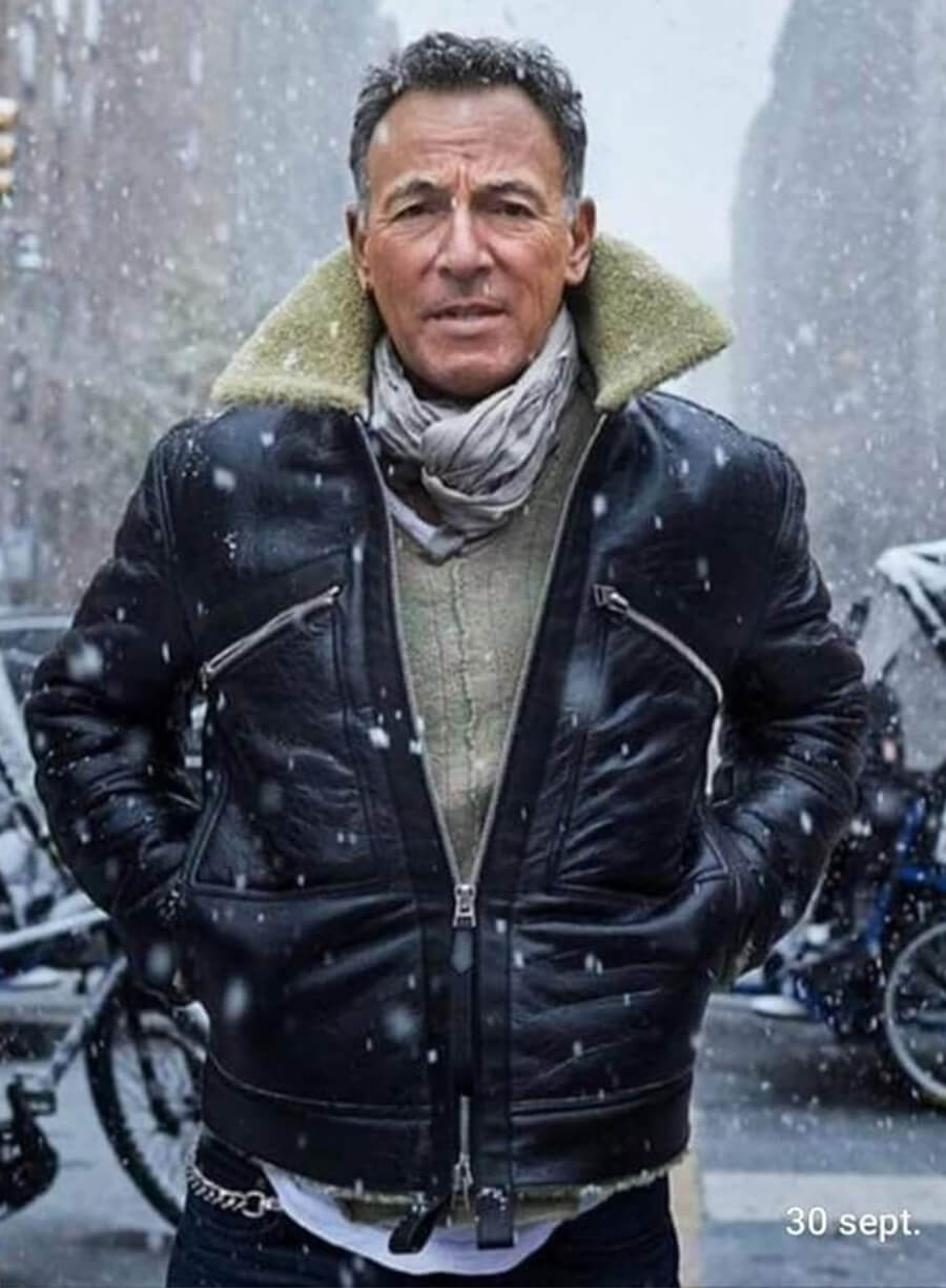 Bruce Springsteen Letter To You Black Shearling Jacket