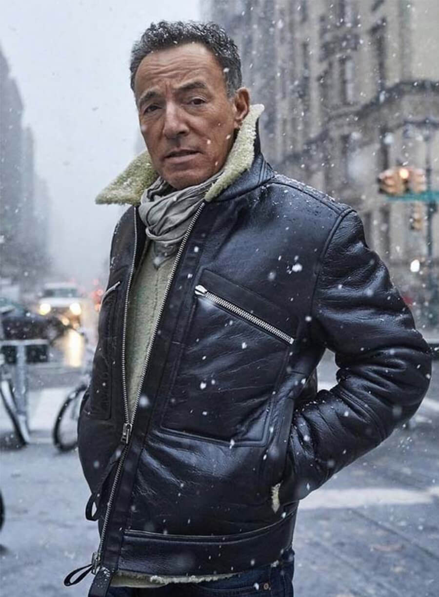Bruce Springsteen Letter To You Black Shearling Jacket