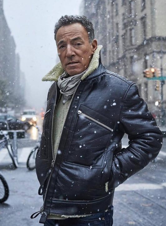 Bruce Springsteen Letter To You Black Shearling Jacket