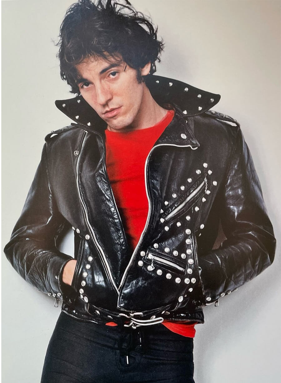 Bruce Springsteen Style  Black Studded Leather Jacket