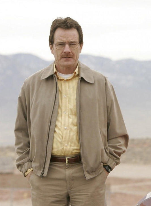 Bryan Cranston Breaking Bad Walter White Beige Jacket