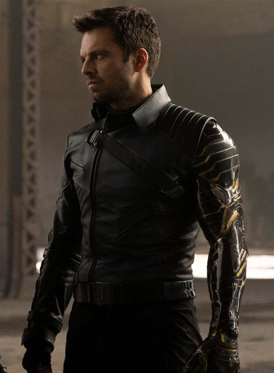 Bucky Barnes The Falcon and the Winter Soldier Leather Costume Jacket