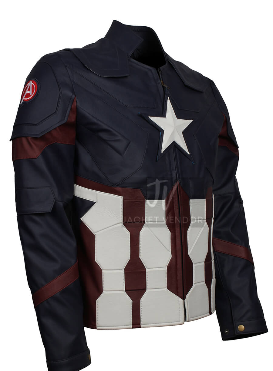Captain America Endgame Leather Jacket Costume