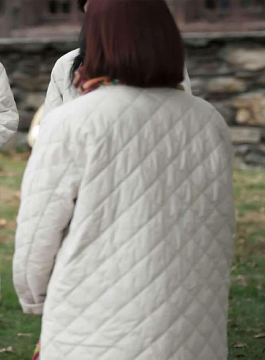 Carrie Preston Elsbeth Kaya Blanke White Quilted Coat