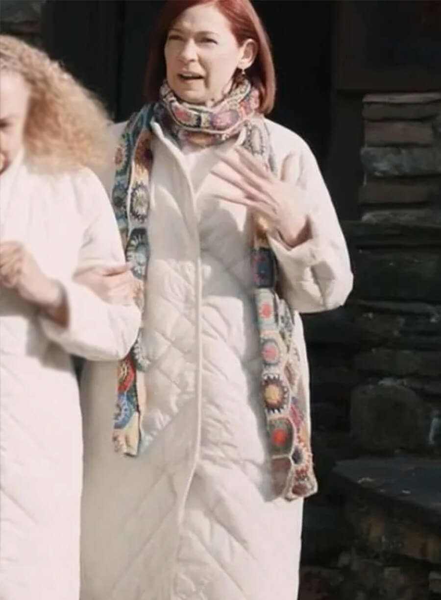 Carrie Preston Elsbeth Kaya Blanke White Quilted Coat
