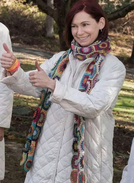Carrie Preston Elsbeth Kaya Blanke White Quilted Coat