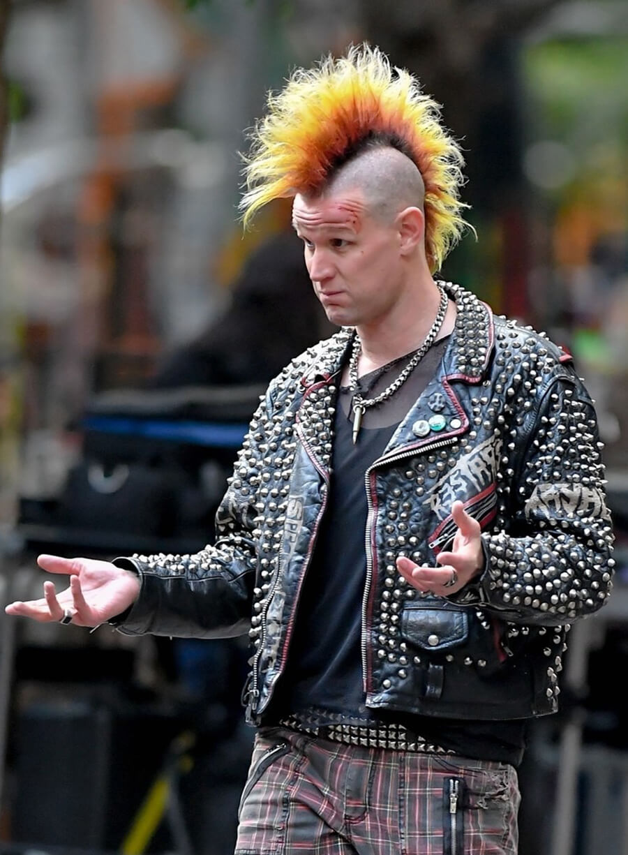 Caught Stealing 2025 Matt Smith Russ Studded Leather Jacket