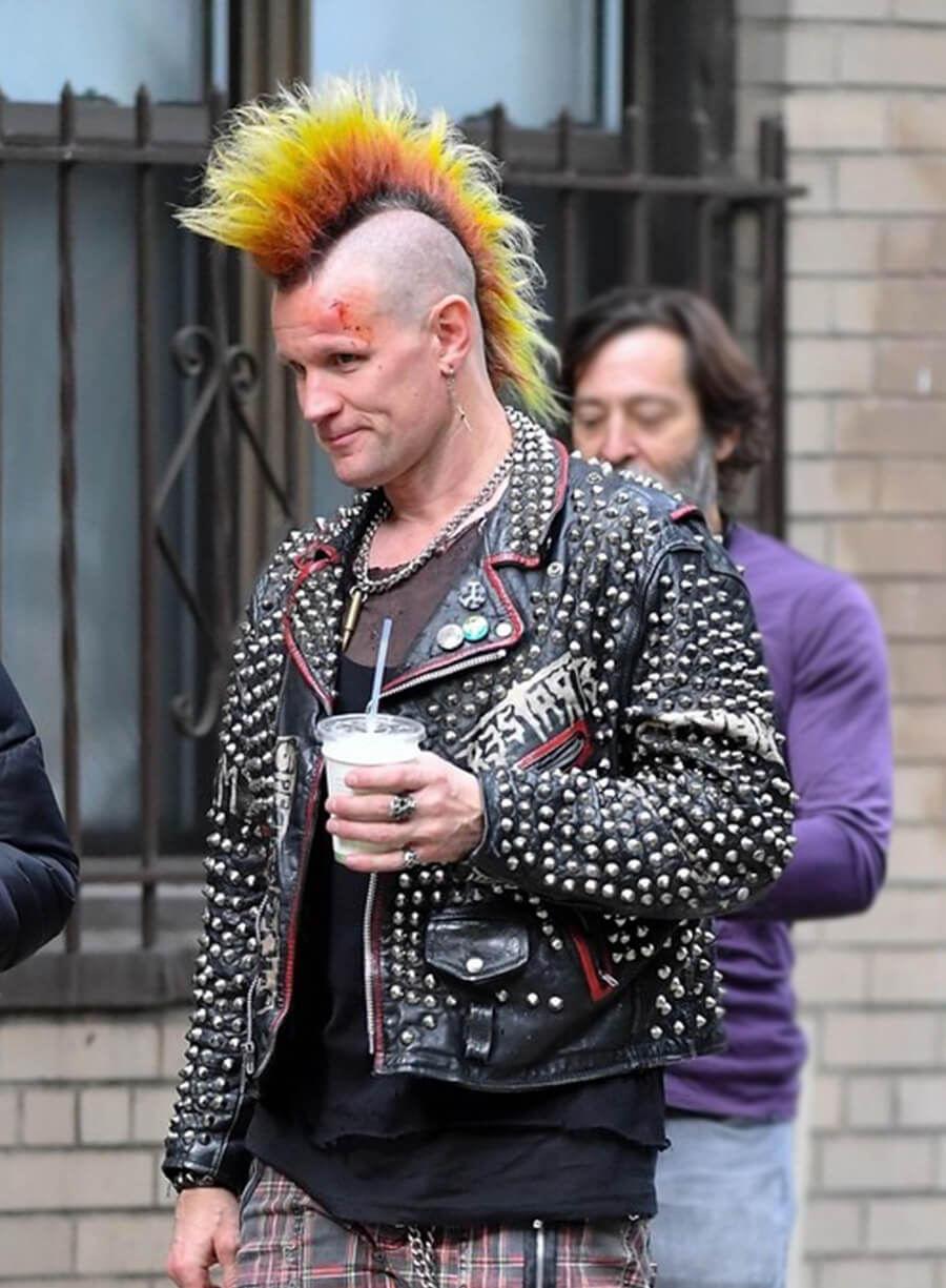 Caught Stealing 2025 Matt Smith Russ Studded Leather Jacket