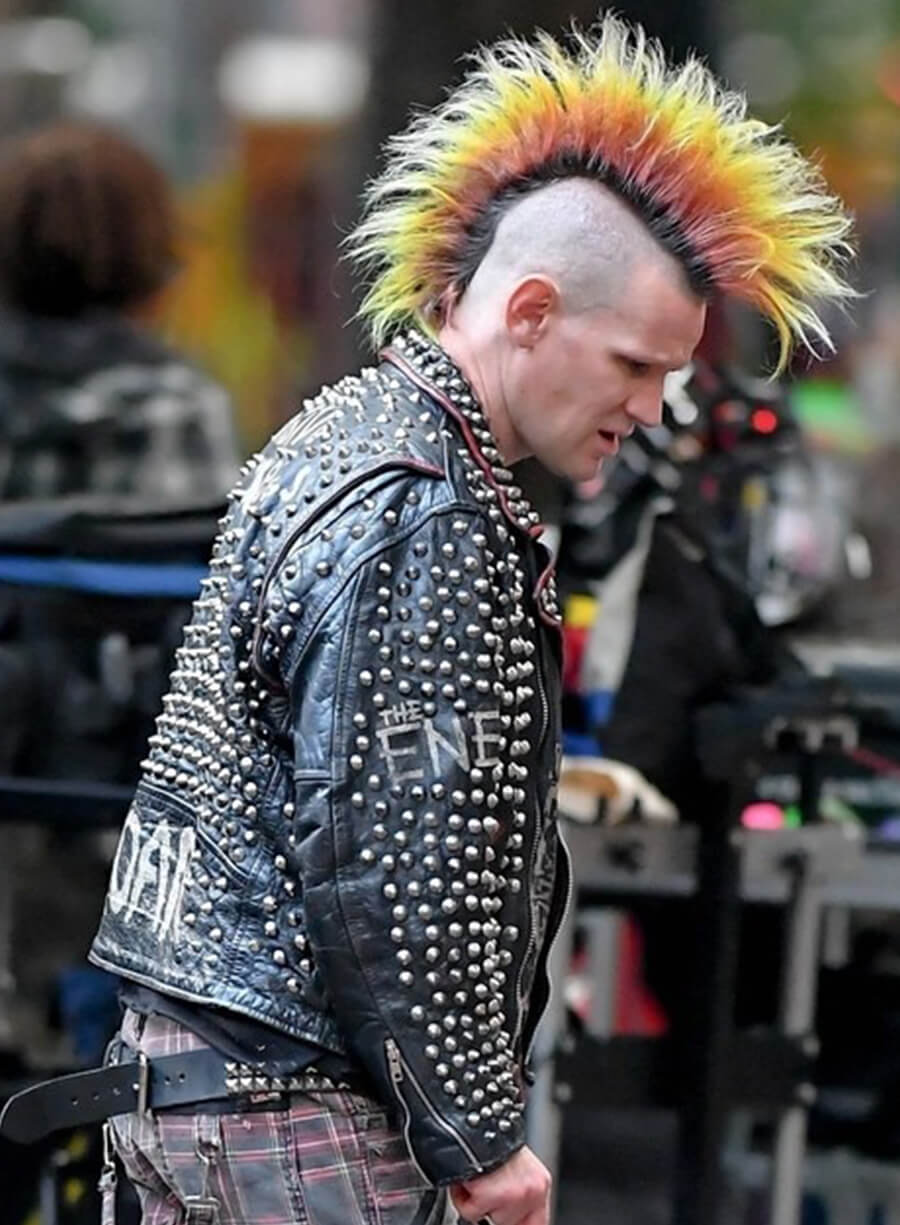 Caught Stealing 2025 Matt Smith Russ Studded Leather Jacket
