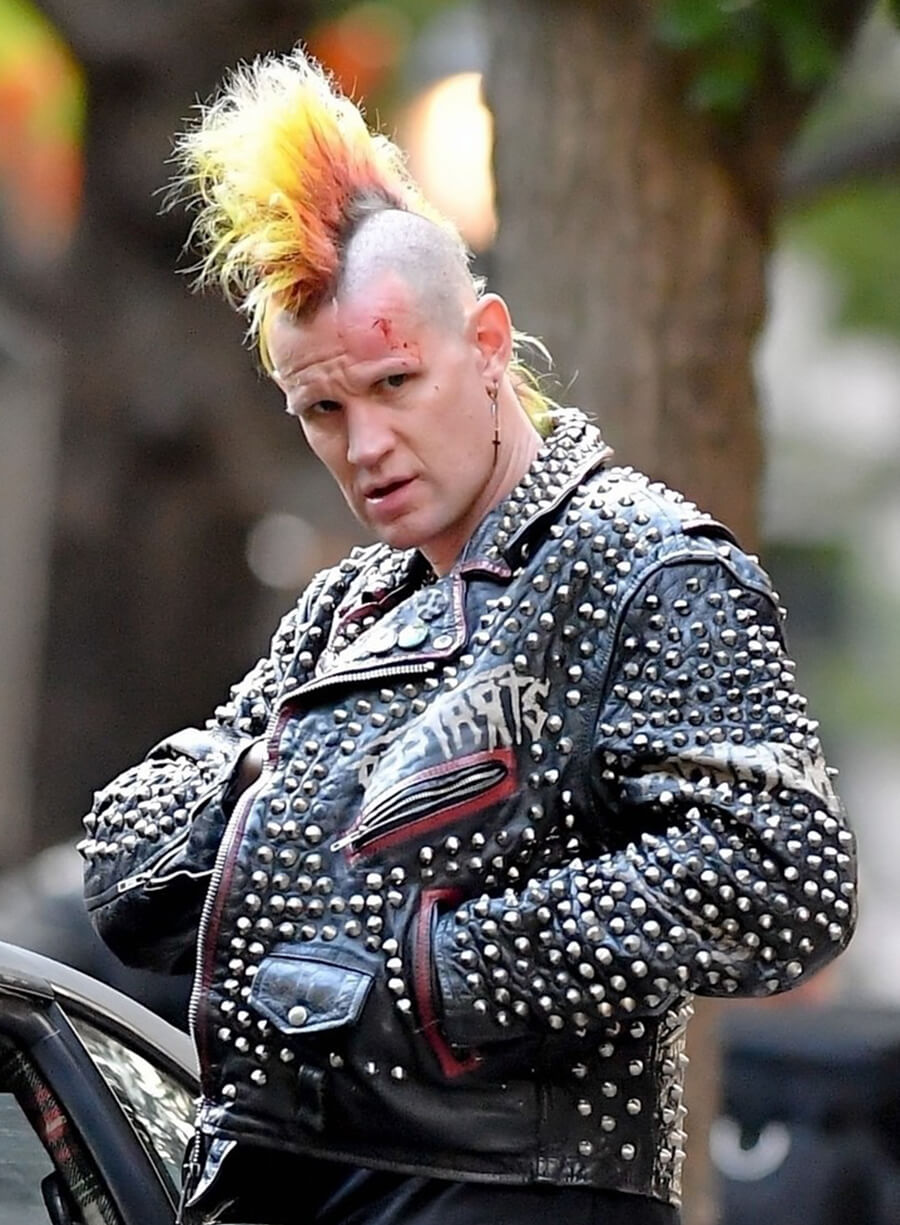 Caught Stealing 2025 Matt Smith Russ Studded Leather Jacket