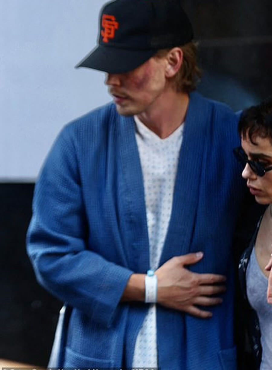 Caught Stealing Austin Butler Hank Thompson Blue Coat