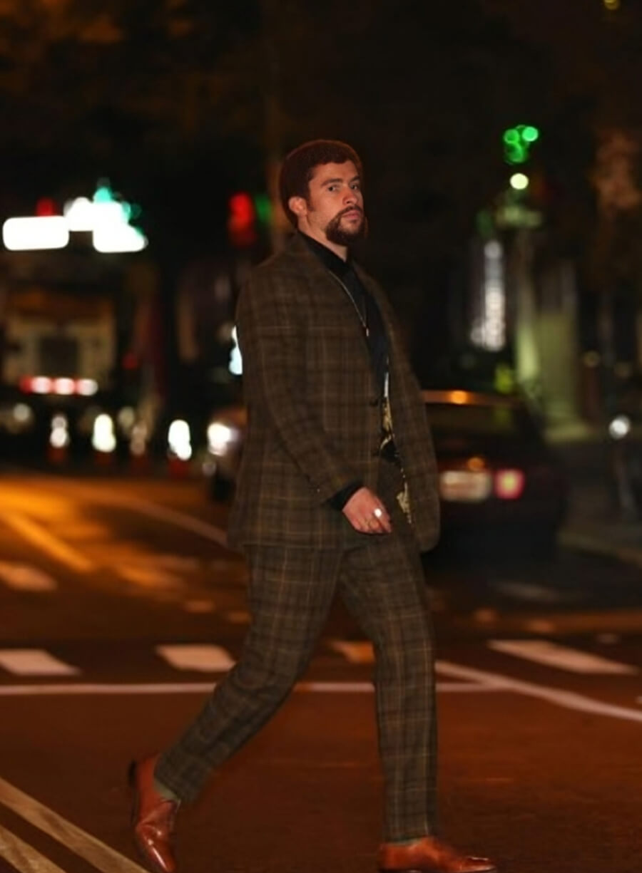 Caught Stealing Bad Bunny Calorado Brown Checkered Blazer Suit