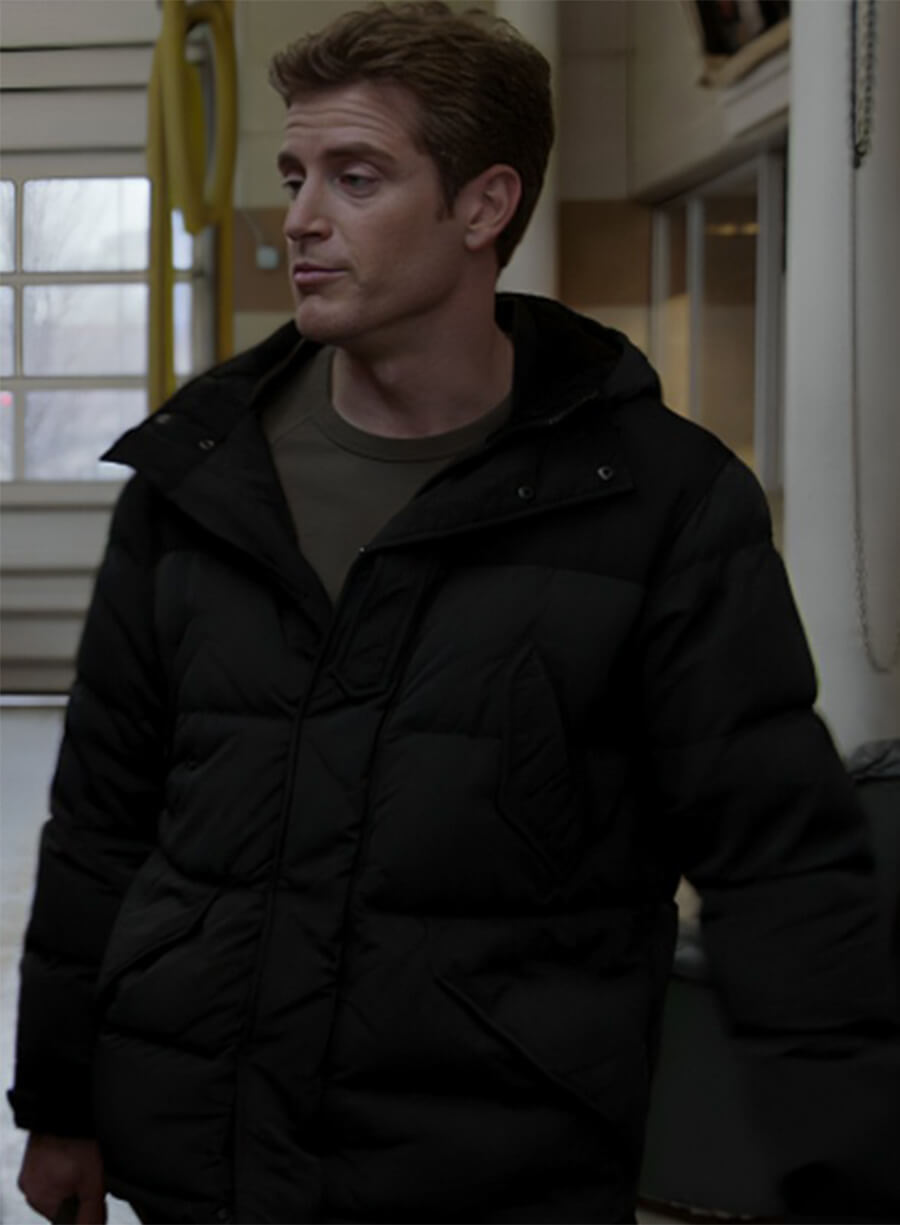 Chicago Fire S12 Sam Carver Black Puffer Jacket