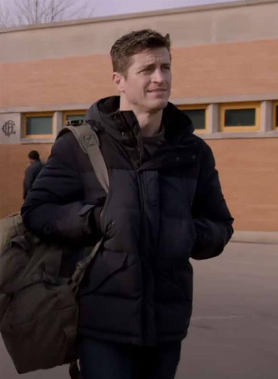 Chicago Fire S12 Sam Carver Black Puffer Jacket