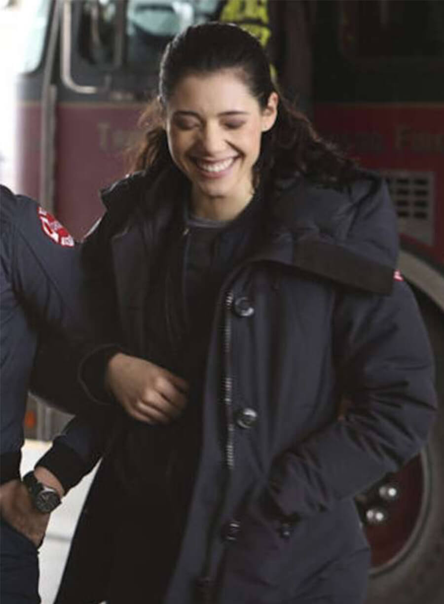 Chicago Fire S12 Violet Mikami Hooded  Blue Jacket