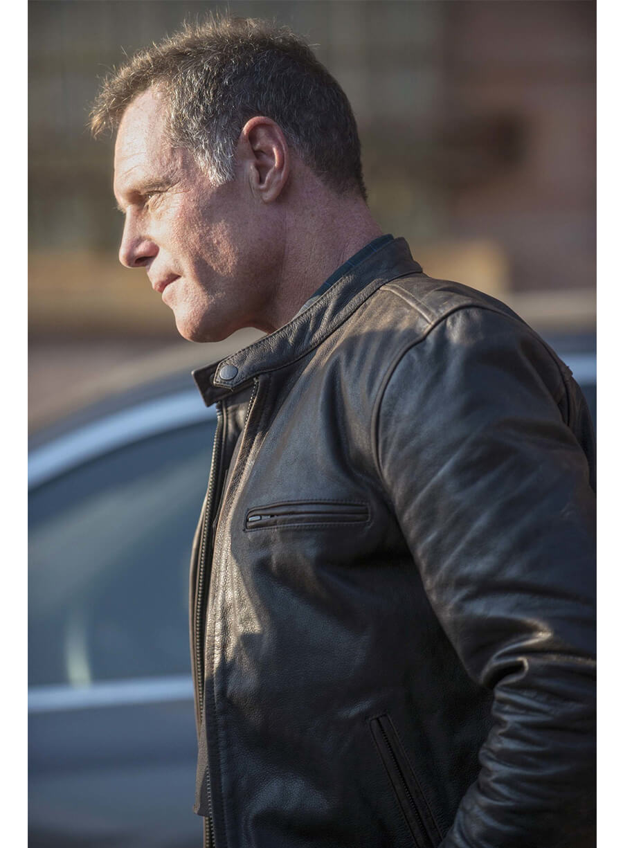 Chicago P.D. Jason Beghe Hank Brown Leather Jacket