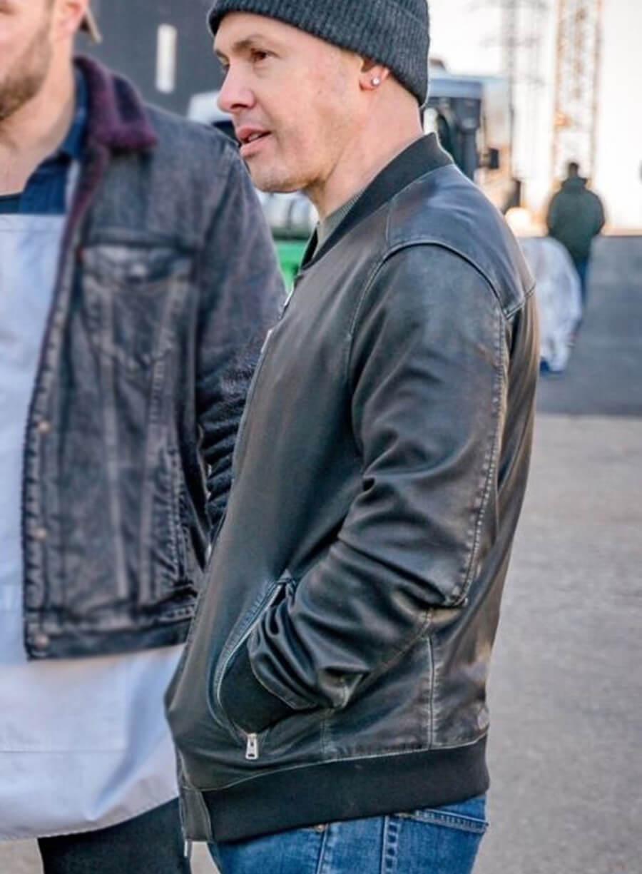 Chicago P.D. Jon Seda Antonio Dawson Black Varsity Leather Jacket