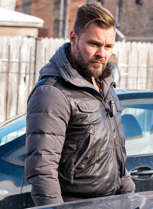 Chicago P.D. Patrick John Flueger Adam Hooded Jacket