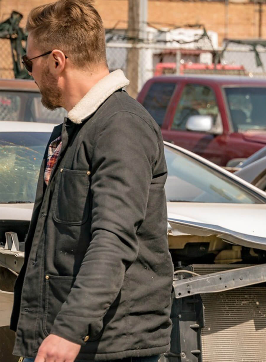 Chicago P.D. Patrick John Flueger Adam Sherpa Collar Black Jacket