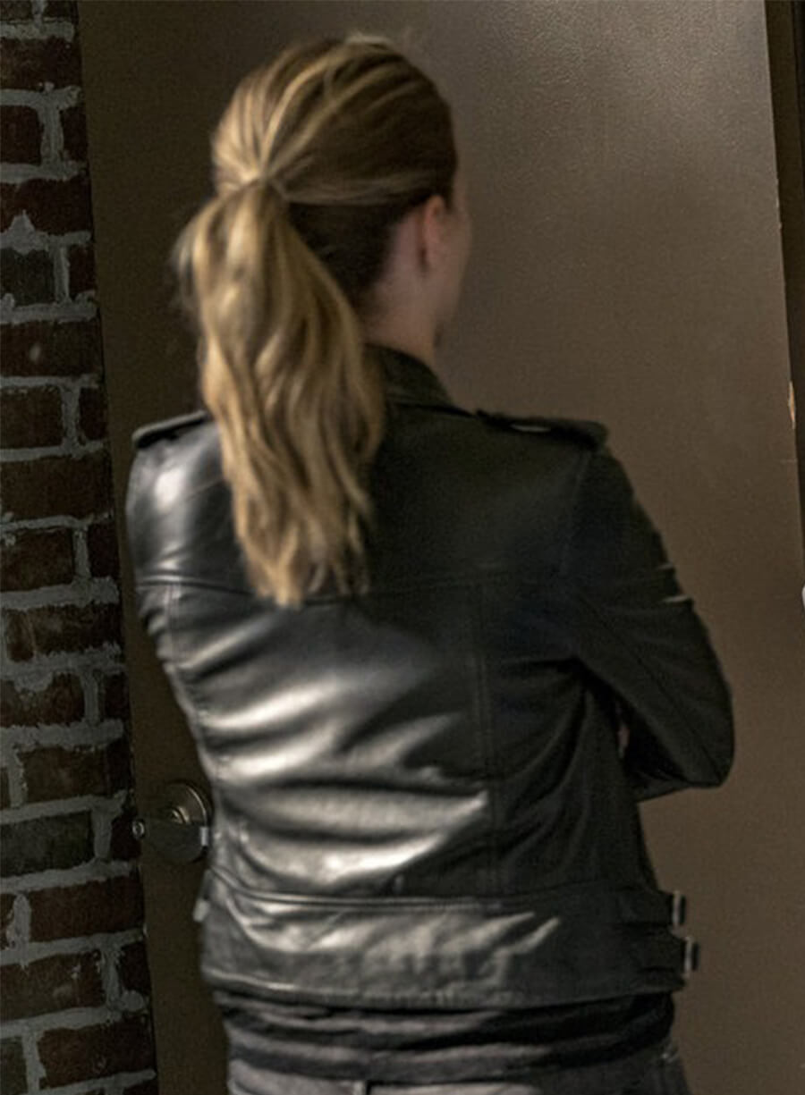 Chicago P.D. Tracy Spiridakos Hailey Upton Leather Jacket