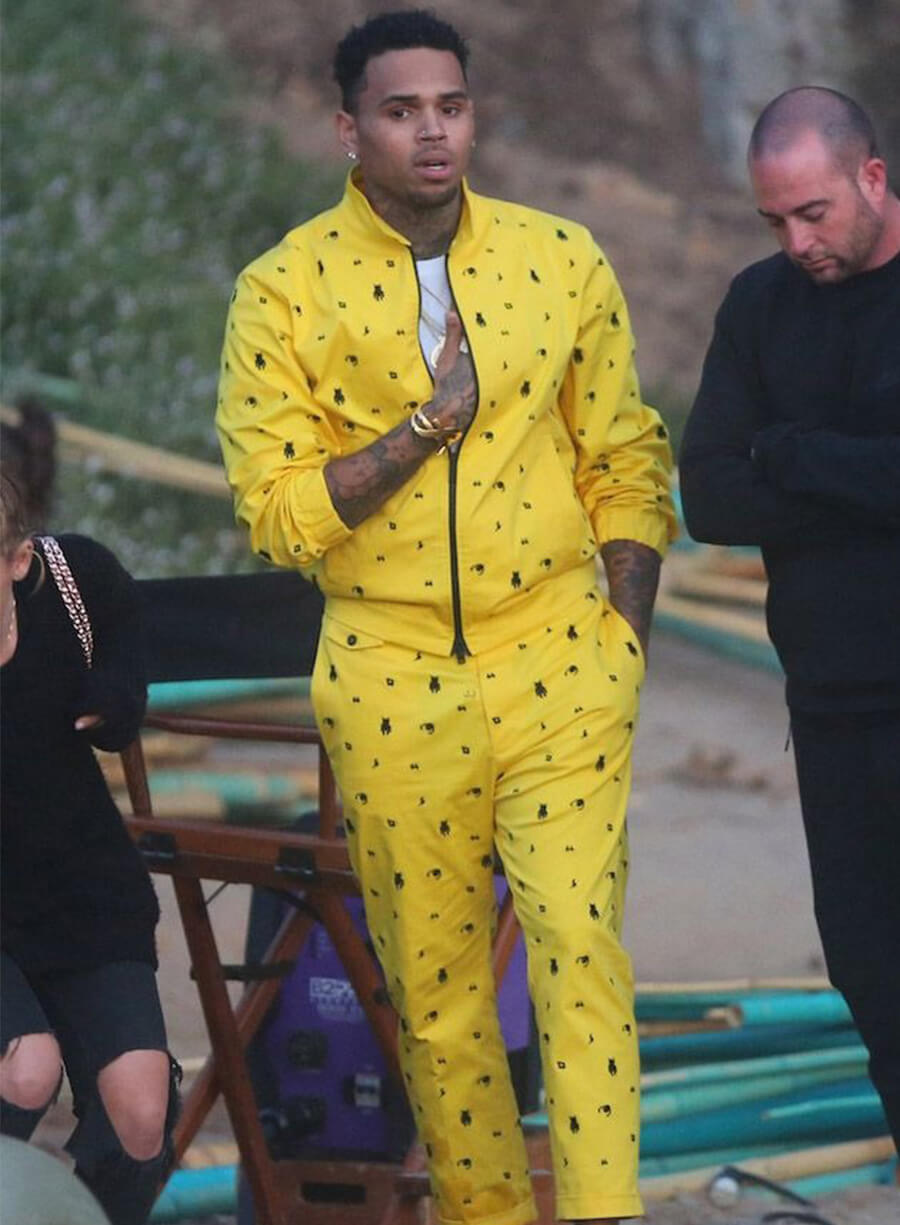 Chris Brown Yellow Tracksuit