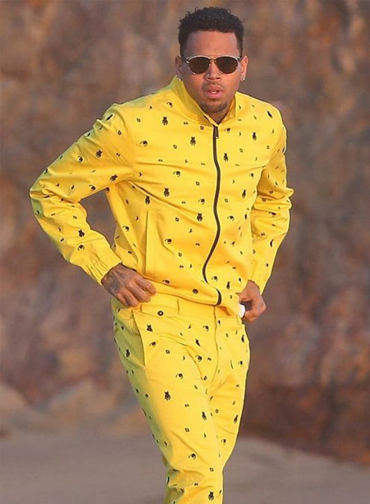 Chris Brown Yellow Tracksuit