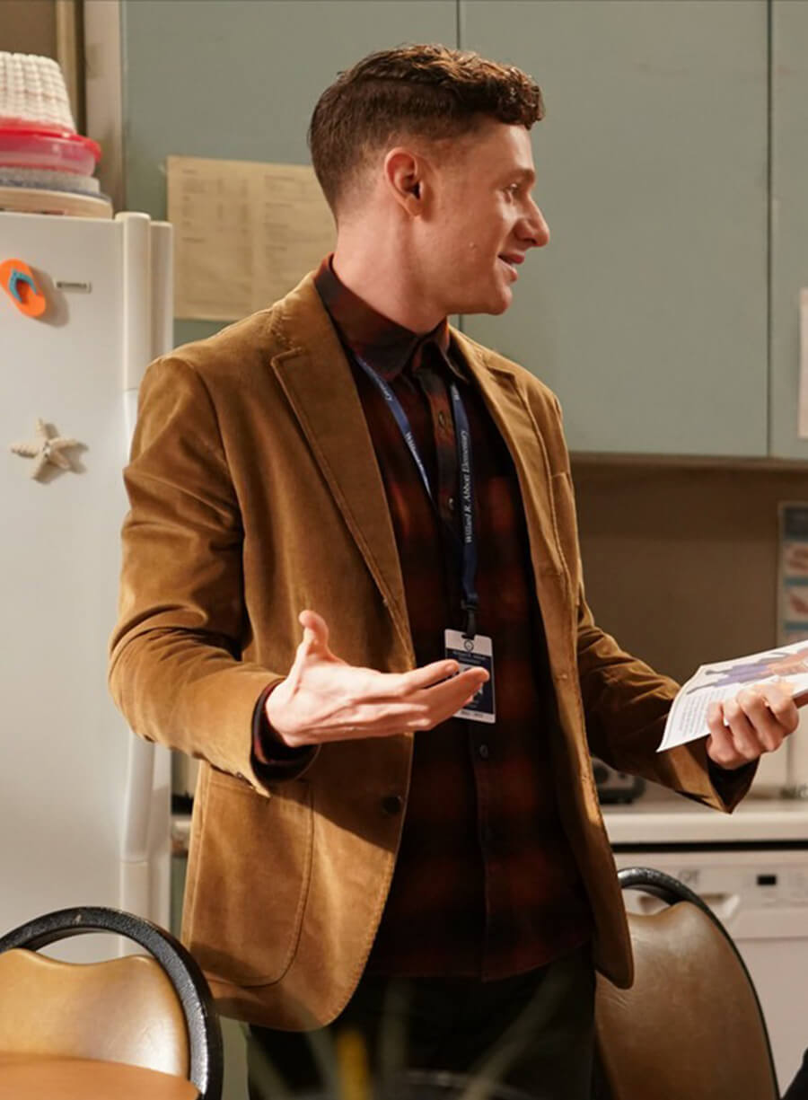 Chris Perfetti Abbott Elementary Jacob Hill Brown Blazer