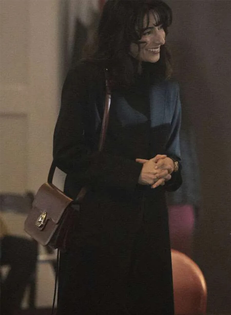 CIA 2026 Necar Zadegan Nikki Reynard Black Wool Coat