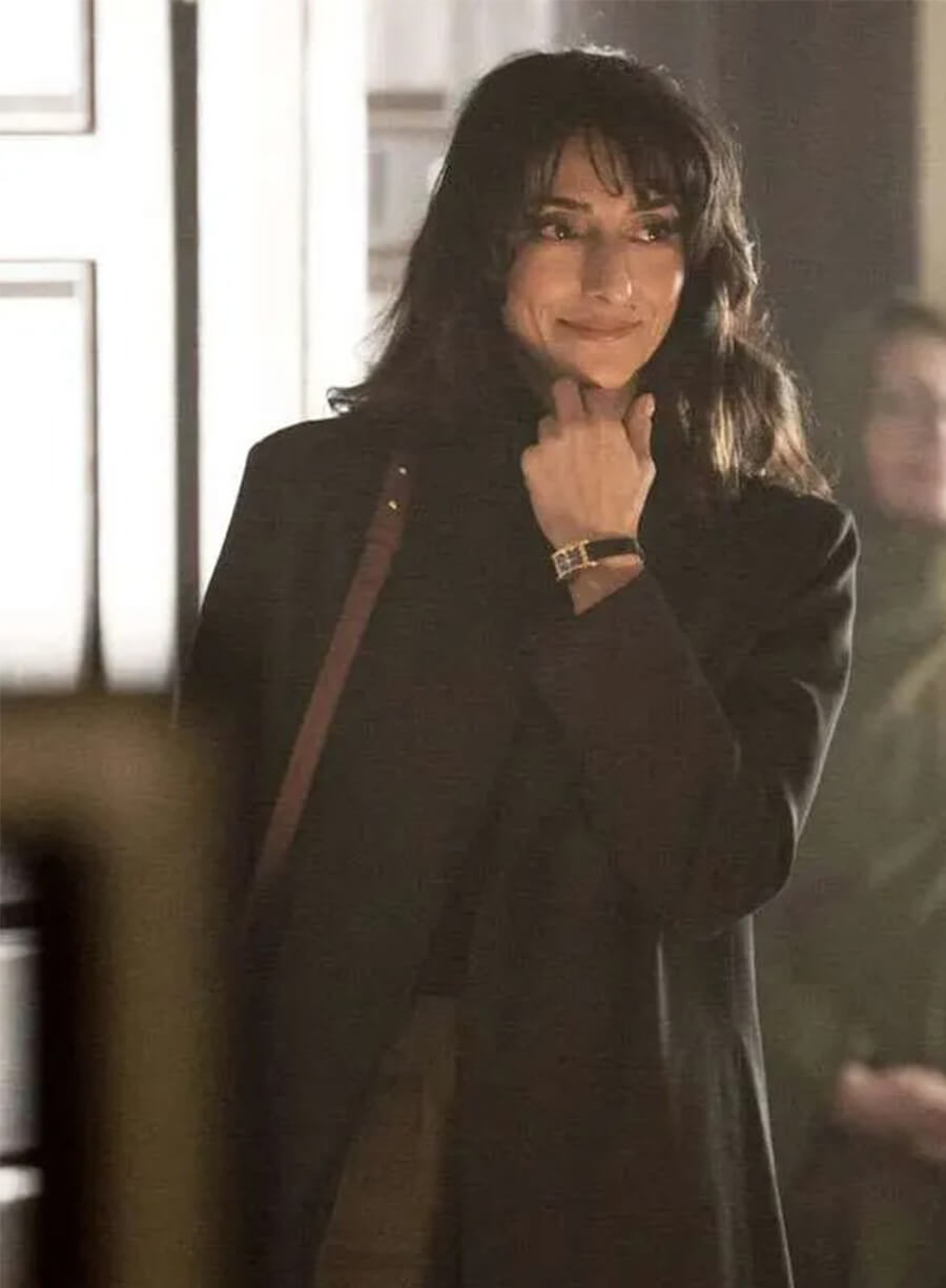 CIA 2026 Necar Zadegan Nikki Reynard Black Wool Coat