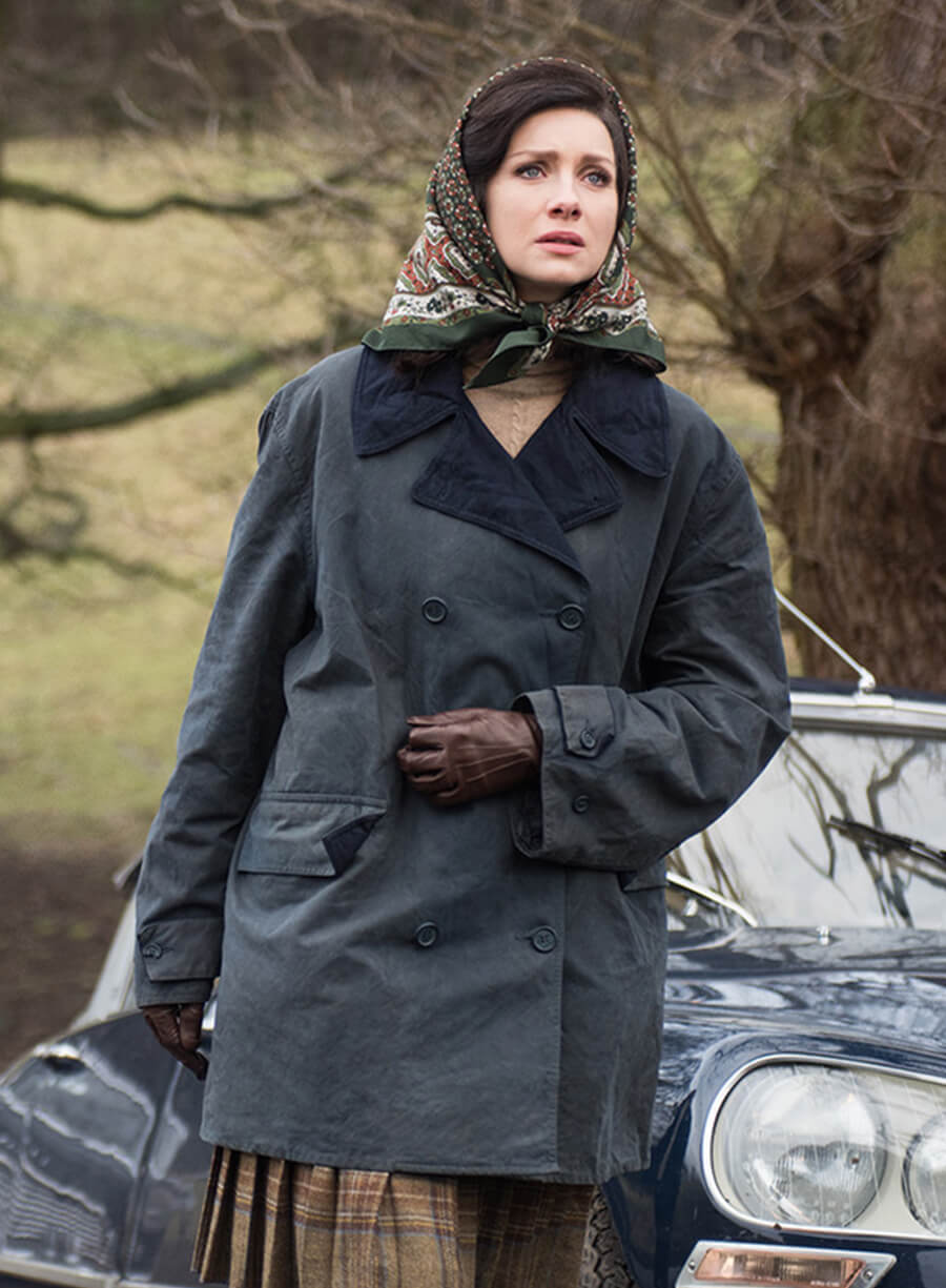 Claire Fraser Randall Outlander S02 Blue Coat