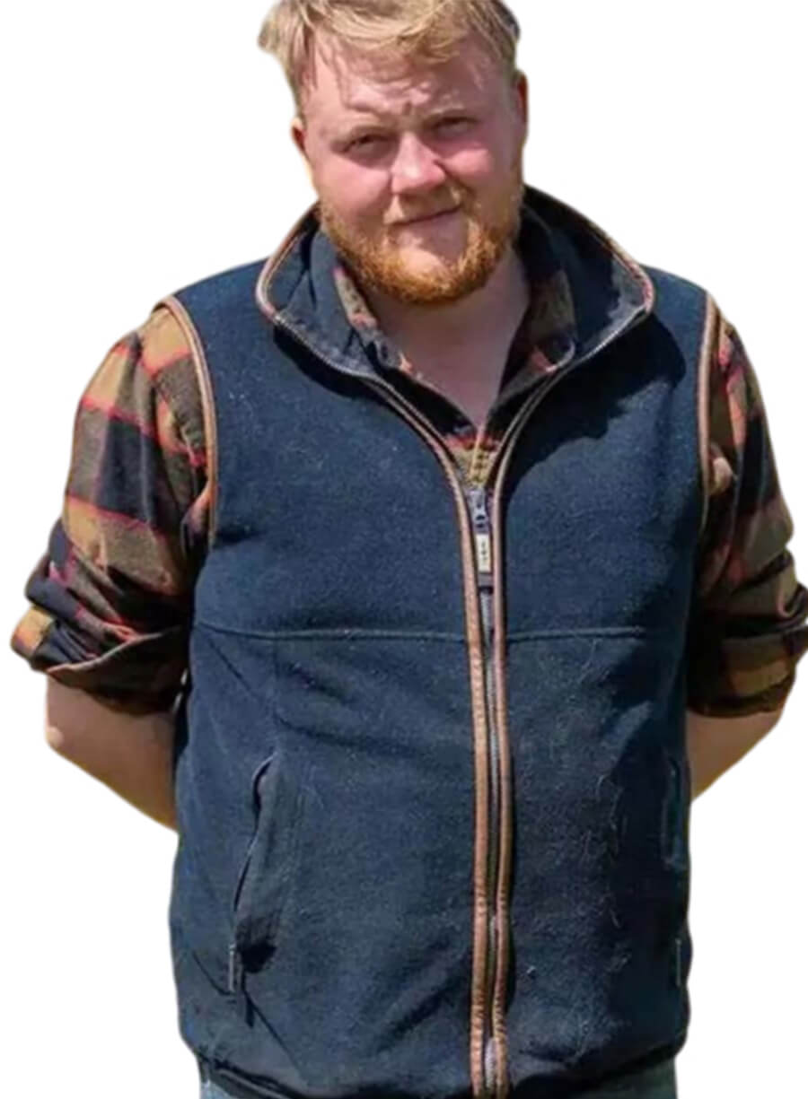 Clarkson’s Farm Kaleb Cooper Farm Hand Blue Vest