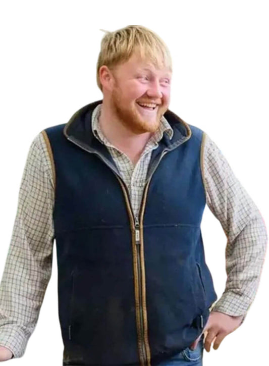 Clarkson’s Farm Kaleb Cooper Farm Hand Blue Vest