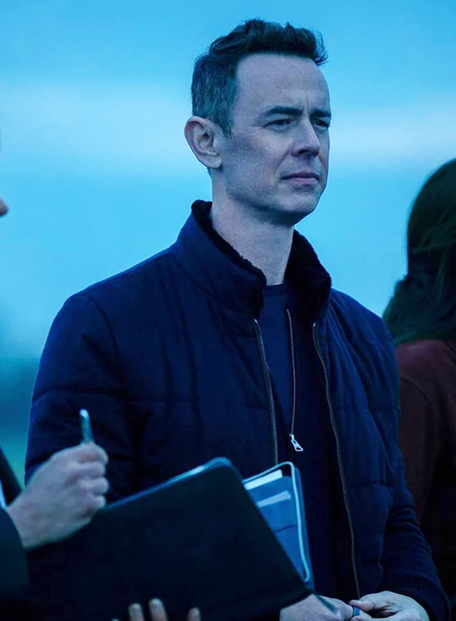 Colin Hanks Silo S03 Per Stensen Blue Jacket